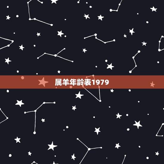 属羊年龄表1979，属羊的都有多大岁数