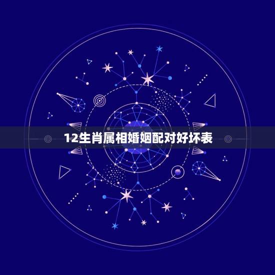 12生肖属相婚姻配对好坏表，婚姻配对属相，十二生肖配对吉凶