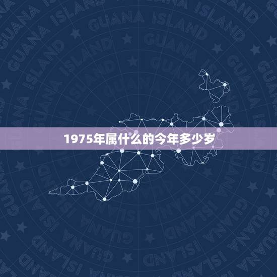 1975年属什么的今年多少岁，七五年出生的今年多大