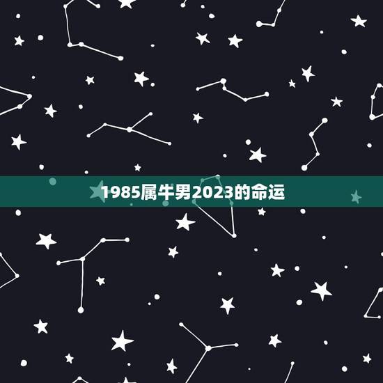 1985属牛男2023的命运 85年属牛男婚姻 1985属牛男2023的命运 85年属牛男婚姻