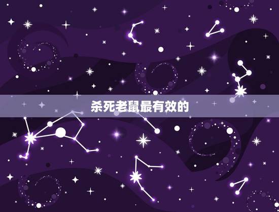 杀死老鼠最有效的  ，杀老鼠的更好办法