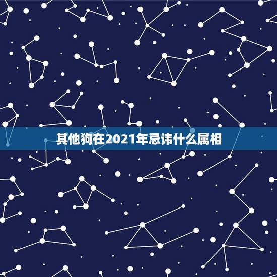 其他狗在2021年忌讳什么属相，为什么2021年属狗的是一个坎