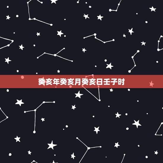 癸亥年癸亥月癸亥日壬子时，癸亥日己未时名人