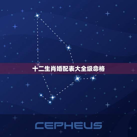 十二生肖婚配表大全级命格，12生肖配对表
