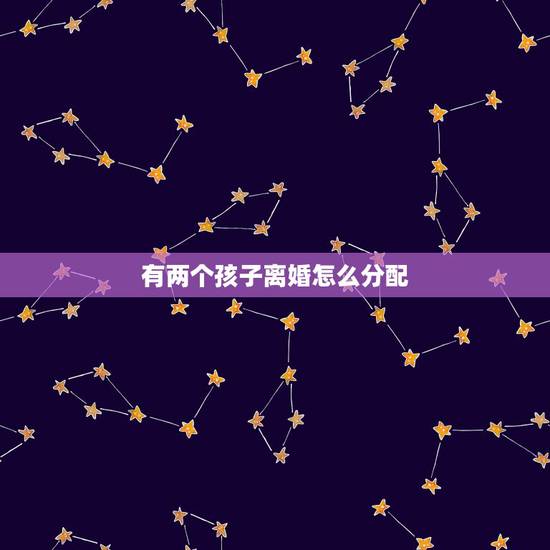 有两个孩子离婚怎么分配，2个孩子，离婚怎么分配