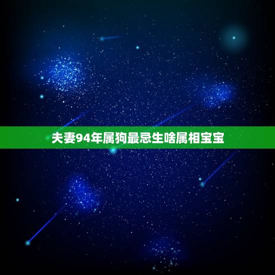 夫妻94年属狗最忌生啥属相宝宝(如何避免克夫克妻的命运)