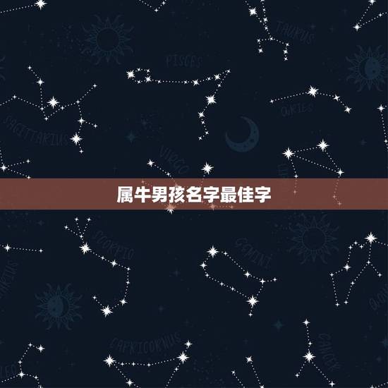 属牛男孩名字最佳字,属牛起名字适合用的字 属牛男孩名字最佳字,属牛起名字适合用的字