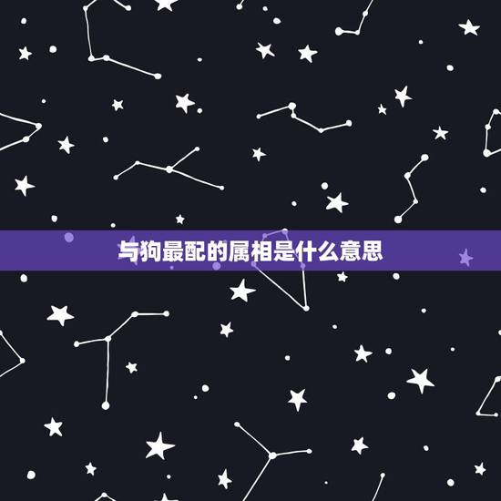 与狗最配的属相是什么意思，属狗的和什么属相最配