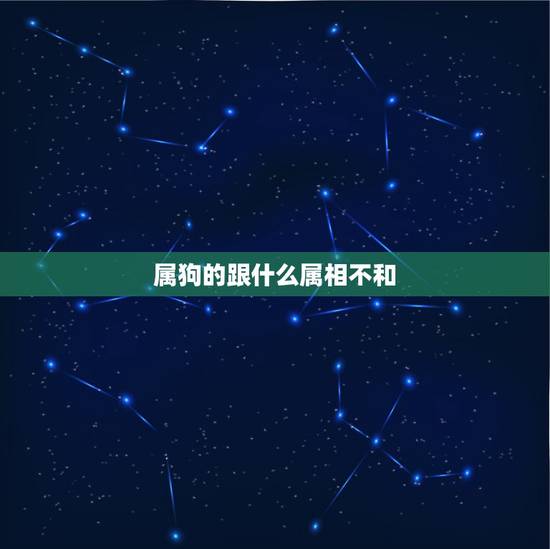 属狗的跟什么属相不和，属狗和什么属相相冲