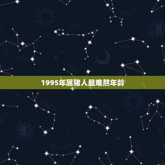 1995年属猪人最难熬年龄，95年属猪的三大坎