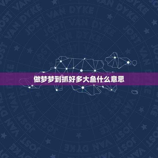 做梦梦到抓好多大鱼什么意思，昨晚做梦梦到抓了很多大鱼
