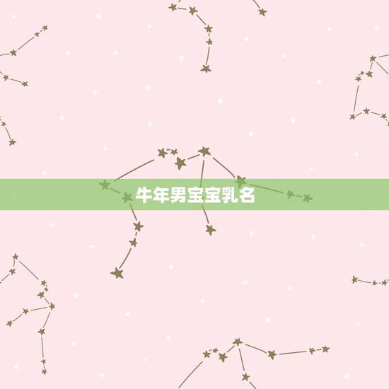 牛年男宝宝乳名，小孩乳名牛宝宝男
