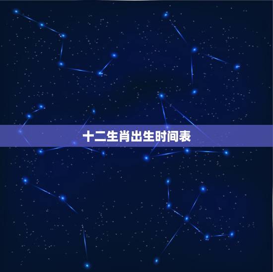 十二生肖出生时间表,十二生肖时间排列表 十二生肖出生时间表,十二生肖时间排列表