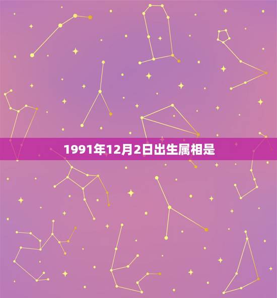 1991年12月2日出生属相是，好朋友他于1991年12月2日出生，他