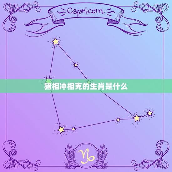 猪相冲相克的生肖是什么，猪相冲生肖是什么生肖