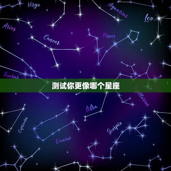 测试你更像哪个星座，趣味测试~你的未来另一半是哪个星座