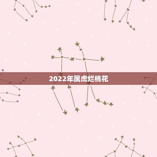 2022年属虎烂桃花，2022年属虎的全年运势