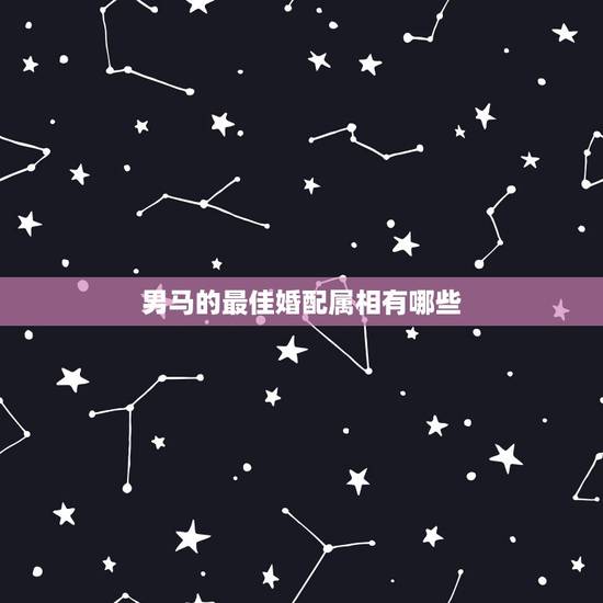 男马的最佳婚配属相有哪些，属马和属马的相配吗 属马和属马的婚姻合不合