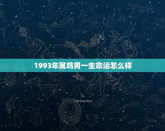 1993年属鸡男一生命运怎么样，2005年属鸡男一生命运