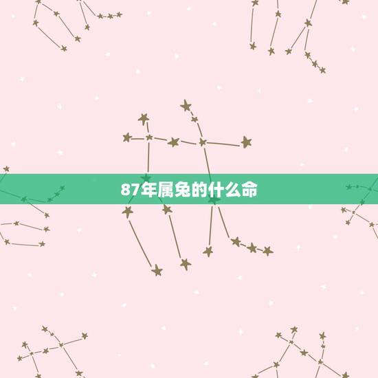 87年属兔的什么命,1987年属兔的更佳配偶 87年属兔的什么命,1987年属兔的更佳配偶