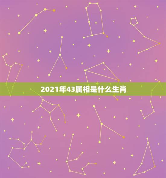 2021年43属相是什么生肖，2021年十二生肖对照表