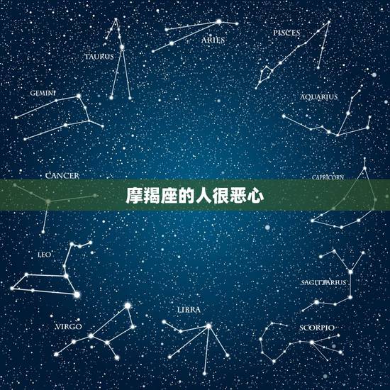 摩羯座的人很恶心 摩羯男做什么最让人觉得恶心