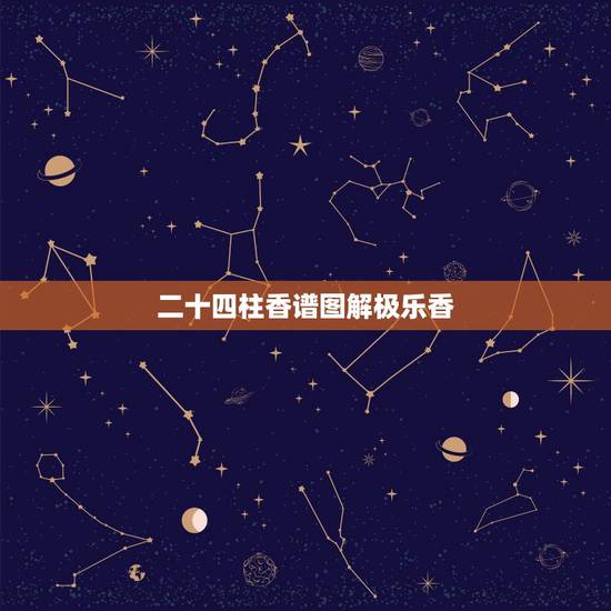 二十四柱香谱图解极乐香，二十四根香烧香的含义