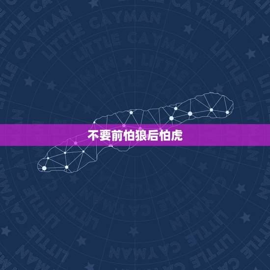 不要前怕狼后怕虎，前怕狼后怕虎近义词语言