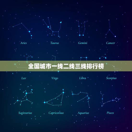 全国城市一线二线三线排行榜，三线城市排名