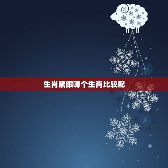 生肖鼠跟哪个生肖比较配，生肖鼠和什么生肖最合得来