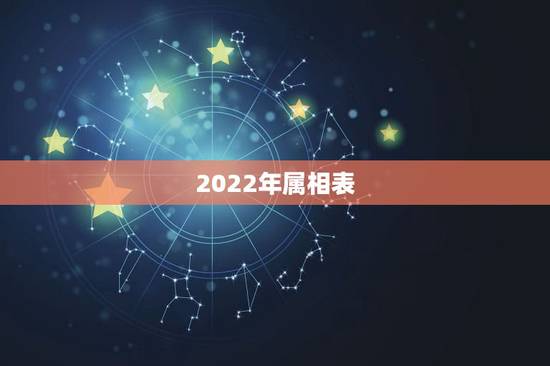 2022年属相表,属相表年龄对照表 2022年属相表,属相表年龄对照表