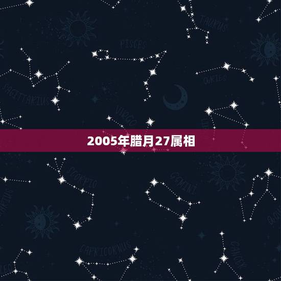 2005年腊月27属相，腊月二十四属相