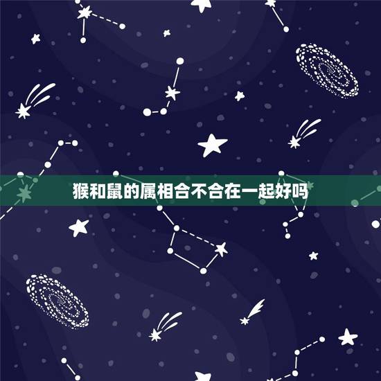 猴和鼠的属相合不合在一起好吗，属猴和属鼠合不合