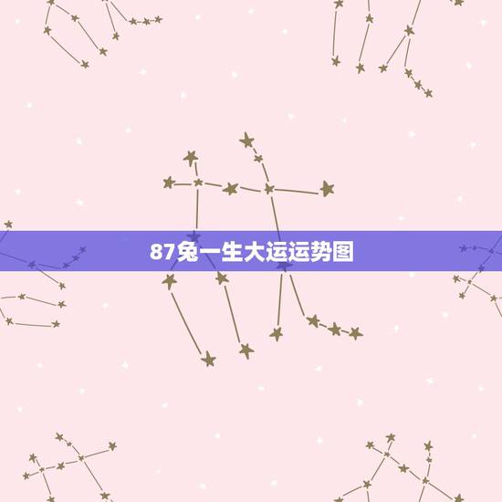 87兔一生大运运势图，87年兔哪年转大运