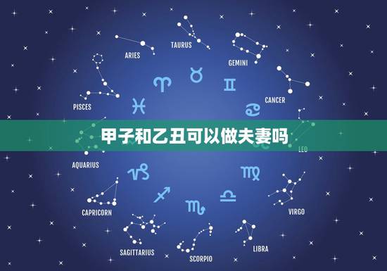 甲子和乙丑可以做夫妻吗，六十甲子表口诀