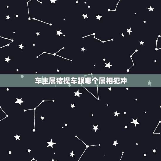 车主属猪提车跟哪个属相犯冲，属猪的交运时避开什么属相