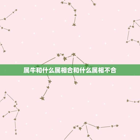 属牛和什么属相合和什么属相不合，属牛和什么属相相冲