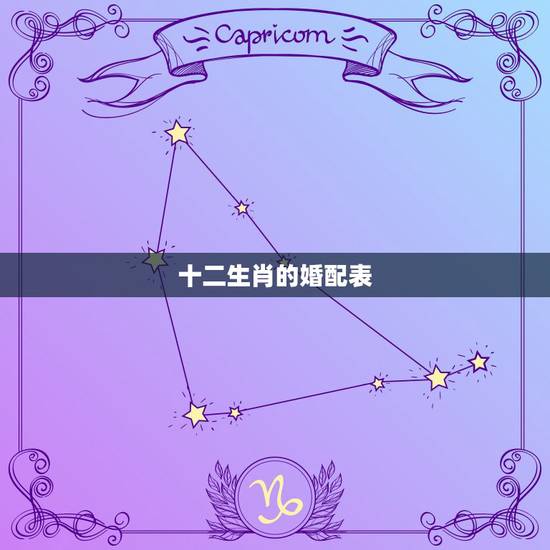 十二生肖的婚配表，十二生肖婚配相克表