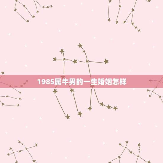1985属牛男的一生婚姻怎样 1985男牛一生婚姻状况 1985属牛男的一生婚姻怎样 1985男牛一生婚姻状况