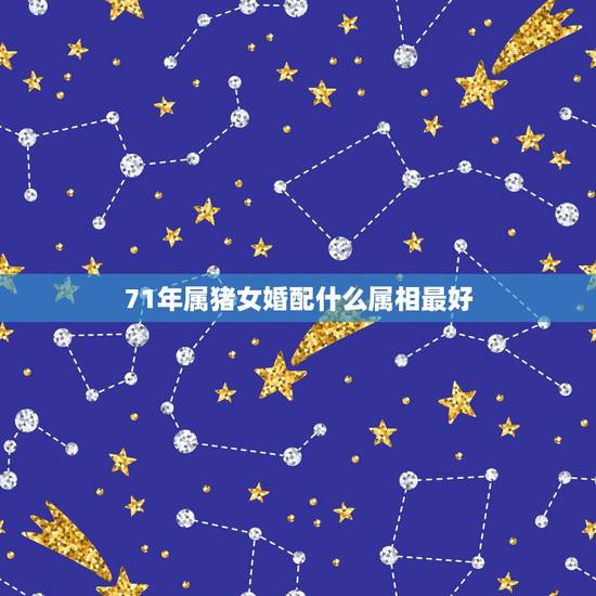 71年属猪女婚配什么属相最好,1971年属猪的男人找什么样属相的女人相 71年属猪女婚配什么属相最好,1971年属猪的男人找什么样属相的女人相