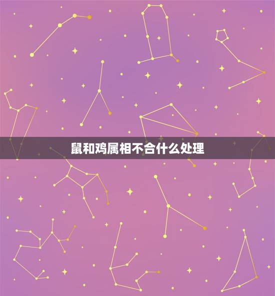 鼠和鸡属相不合什么处理,属鼠与属鸡属相合不合 鼠和鸡属相不合什么处理,属鼠与属鸡属相合不合