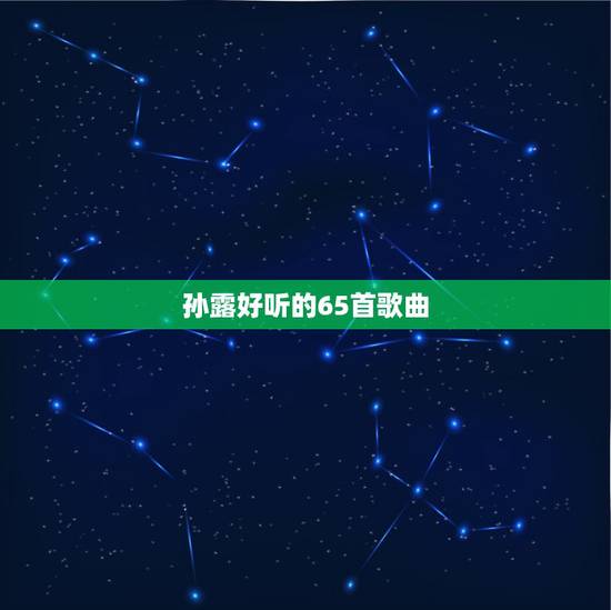 孙露好听的65首歌曲，孙露全部歌曲