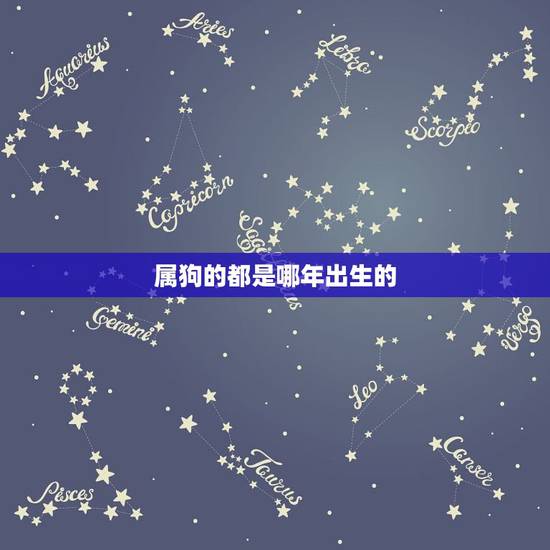 属狗的都是哪年出生的,生肖属狗的年份 属狗的都是哪年出生的,生肖属狗的年份