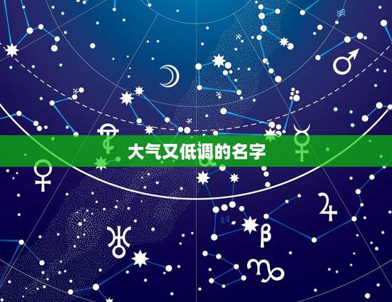 大气又低调的名字，帮我起一个大气而不奢华，低调又不失风度，朗朗上口却不