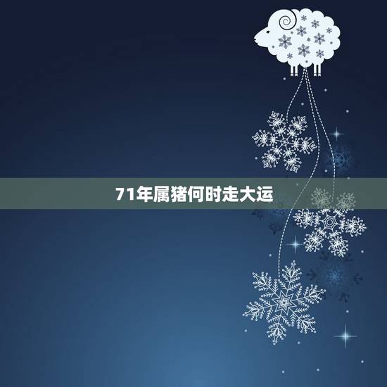 71年属猪何时走大运,71年猪第三步大运时间 71年属猪何时走大运,71年猪第三步大运时间