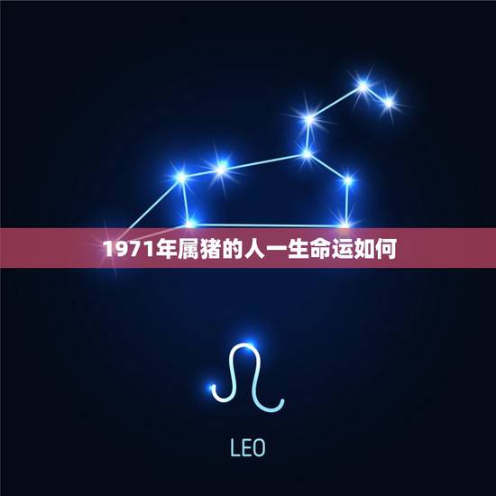 1971年属猪的人一生命运如何，71年属猪男一生的命运和婚姻