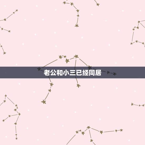 老公和小三已经同居，老公与小三同居能跟小三的家人说吗