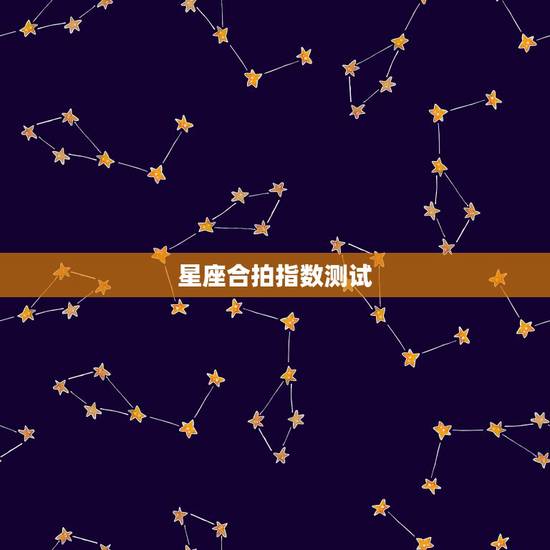 星座合拍指数测试，星座配对指数