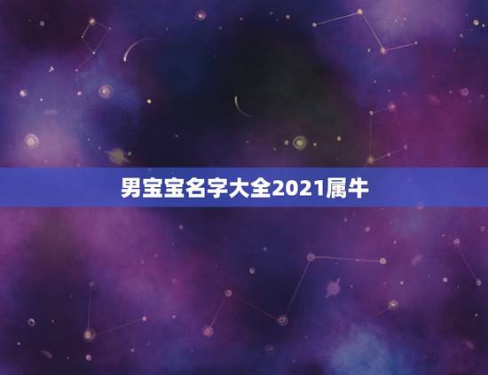 男宝宝名字大全2021属牛，2021男孩取名字寓意好的有哪些？