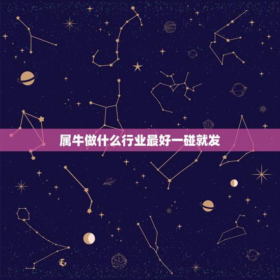 属牛做什么行业最好一碰就发,属牛的合适做什么工作 属牛做什么行业最好一碰就发,属牛的合适做什么工作